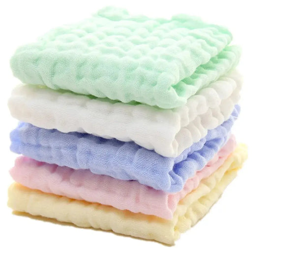 Baby Washcloths - Natural Cotton Baby Wipes - Soft Newborn Face Towel and Washcloth for Sensitive Skin, Registry as Shower, 5 P EzBuyCo