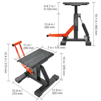 VEVOR Motorcycle Jack Lift Stand 440 lbs Dirt Bike Lift Stand Hydraulic Lift Operation Adjustable Height Hoist Table Maintenance