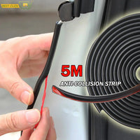 5M/16FT U Type Universal Car Door Edge Guards Trim Styling Moulding Protection Strip Anti Scratch Collision Protector Vehicle