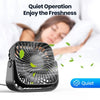 Portable USB Fan - 4 Inch Mini Desk Fan with 3 Speeds & 360° Adjustment