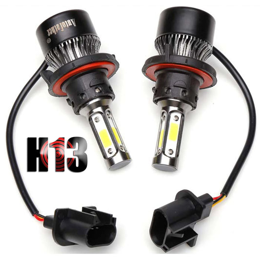 H13(9008) LED Headlight Bulbs Auto Conversion Kit Car Headlamps Replacement High Beam/Low Beam/Fog Light 6500K Super Bright