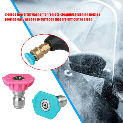 2pcs The Second Layer High Pressure Washer Nozzle Head 360 Degree Water Foam Head 1/4 Inch Quick Connection 4000PSI