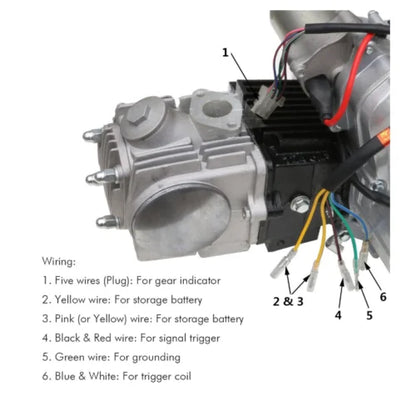 125cc Motor Engine, 3-Speed Gear System with Forward, Neutral, Reverse, CDI Ignition for ATVs, Dirt Bikes, and Go Karts