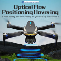 M8 PRO Brushless Motor Drone with 2 Battreys, Intelligent Obstacle Avoidance, Optical Flow,  360-degree rolling, HD Camera