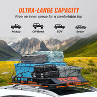 VEVOR Roof Rack Cargo Basket 46"x36"x4.5" / 51"x36"x5" Rooftop Cargo Carrier Heavy-Duty 200 LBS Capacity for SUV Truck Vehicle