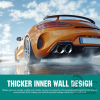 2.5" in 3.5'' out 9.5" Long Stainless Steel Bolt-On Slanted Cut Exhaust Tailpipe Tip Decoration Exhaust Tips Square End