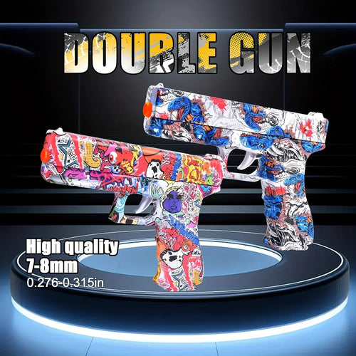 2PCS Shooting Toy Ball Blaster,Fully Manual Outdoor Toy Model Without Charging,Suitable For Backyard Games,Gift(without Bullet)