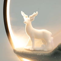 Tabletop Fountain with LED Lights Indoor Rockery Waterfall for Mist Effect Home Office Decor