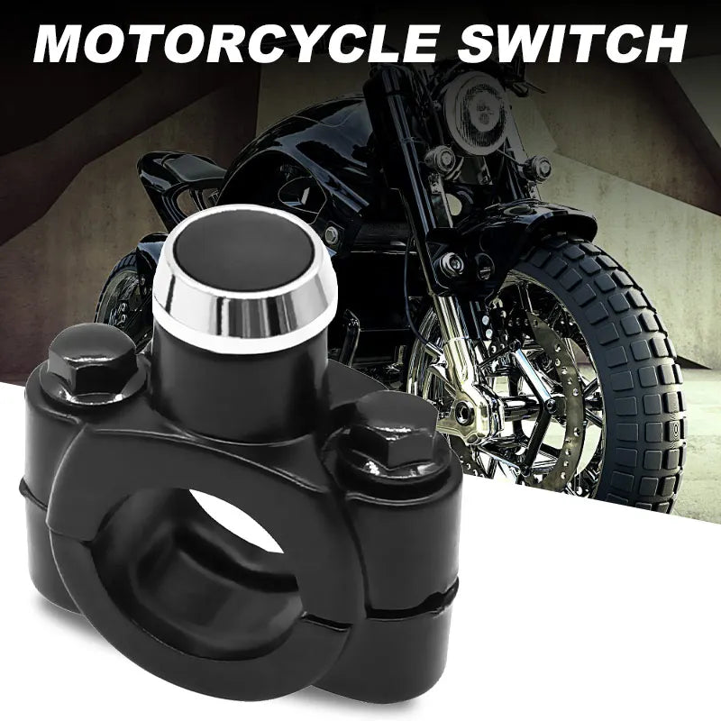 22mm 7/8" Handlebar Motorcycle Switch Self-locking ON OFF Button LED Lights Headlight fog lamp Switches For Cafe Racer Motorbike