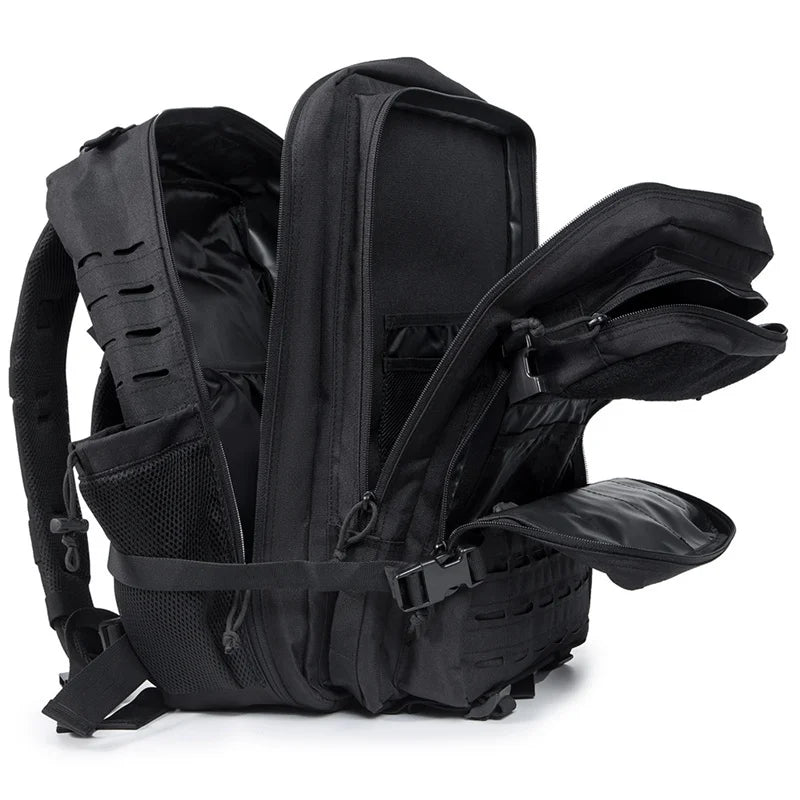 45L Molle Tactical Backpack Bag Hunting MOLLE Backpack GYM For Men EDC Outdoor Hiking Survival Rucksack Witch Bottle Holder