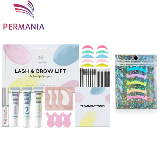 PERMANIA New Lash Lift Kit Brow Lamination Kit Lash Curler Eyelash Perm Kit Softening Colorful Lash Lift Ribbon Makeup Tool