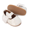 Adorable Baby Girls Bowknot Decor Soft Sole Flats Shoes with Non-Slip Bottoms for First Steps in Summer Princess Style