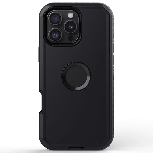 Black For iPhone 16 Pro Max 16 Plus 16 Pro 16 Case Heavy Duty Shockproof Hard Protective Rugged Hybrid 3in1 Layers Phone Cover