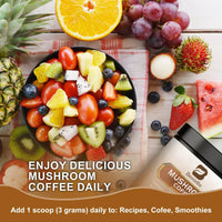 Mushroom Coffee 10 Mushroom Extract - Lion's Mane, Cordyceps, Reishi, Turkey Tail, Chaga, Maitake for energy and immune support