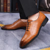 Luxury Mens Leather Shoes Retro Carved Lace-up Brogue Oxford Wedding Men Dress Shoes Male Formal Business Gentleman Office Shoes
