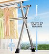 78.7 Inches Folding Outdoor Indoor, Drying Rack Clothing Collapsible, Foldable Laundry Drying Rack, Heavy Duty Stainless Steel