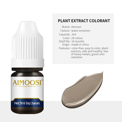 Tattoo Ink Nano Pigment Milkly Colors For Semi Permanent MakeUp Sets Tint Eyebrow Eyeliner Lips Beauty 3ml Microblading Pigments