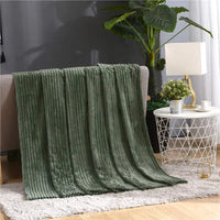 Winter Flannel Blankets For Beds Solid Coral Fleece Faux Fur Throw Coverlet Sofa Cover Bedspread Soft Fluffy Plaid Blankets