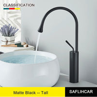 Brushed Gold Basin Faucet Black Faucet Deck Mounted Basin Sink Tap Hot & Cold Mixer Brass Tap for Bathroom