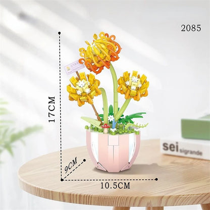 LOZ Flower Bouquet Building Blocks Kit DIY Flowers Block Toys Set Valentine's Day Rose Bricks Set Gift for Girls Friends adults