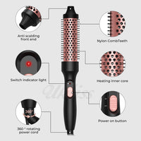 Thermal Brush, Heated Round Brush, 1 1/2 inch Thermal Round Brush Curling Iron Brush for Short Long Hair Hair Curling Brush