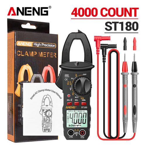 ANENG ST180  Digital Clamp Multimeter Meter AC Current  4000 Counts Ammeter Voltage Tester Car Amp Hz Capacitance NCV Ohm Tool