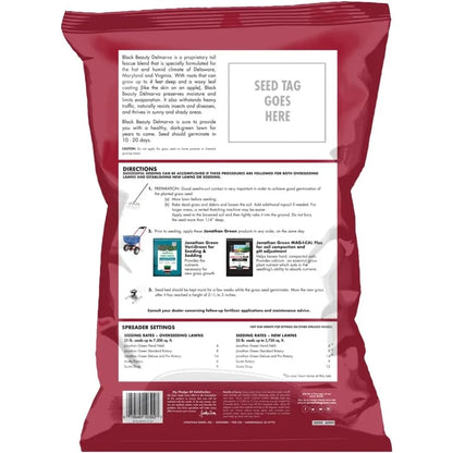 Jonathan Green (10392) Black Beauty Delmarva Grass Seed (Made for Maryland, Delaware, Virginia) - Cool Season Lawn Seed (25 lb)