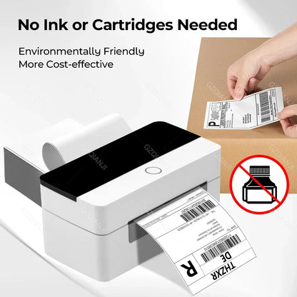 4x6 Shipping Label Printer WiFi Bluetooth USB Thermal Sticker Maker Desktop Barcode Printer for High Speed Express Airway Bill
