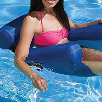 Inflatable Foldable Floating Bed Float Chair Beach Swimming Pool Raft Toy Cool Blue