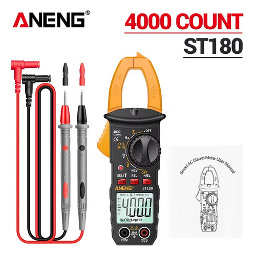 ANENG ST180  Digital Clamp Multimeter Meter AC Current  4000 Counts Ammeter Voltage Tester Car Amp Hz Capacitance NCV Ohm Tool