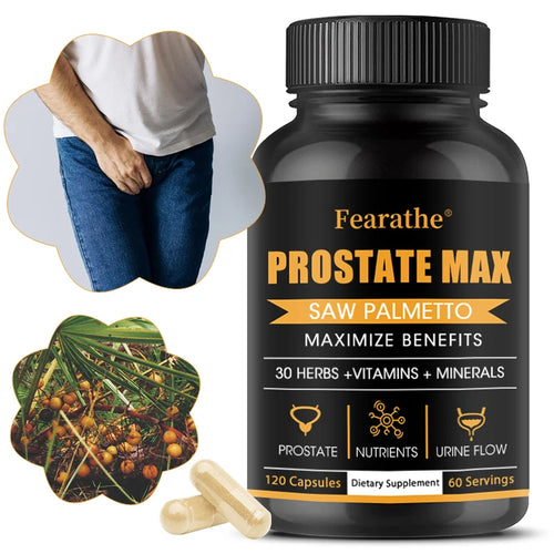 Saw Palmetto Extract, Vitamin & Mineral Supplement, Antioxidant, - Supports prostate health, urinary health and hair growth