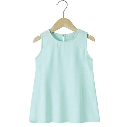 Kids Toddler Baby Girls Spring Summer Solid Sleeveless Princess Dress Clothes Christmas Dresses for Baby Girls 9 Months