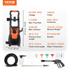 VEVOR Electric Pressure Washer Power Washer Quick Connect Nozzles Foam Cannon Retractable Handle for Portable to Clean Patios