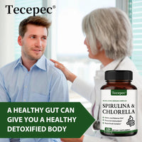 Tecepec Spirulina Chlorella Supplement - Supports Liver, Kidney and Intestinal Detoxification, Energy, Digestion, Antioxidant
