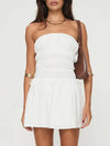 Women Strapless Mini Dress Summer Solid Color Ruched Backless Party Dress for Cocktail Streetwear Aesthetic Clothes