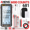 ANENG 681 Rechargable Digital Professional Multimeter Non-contact Voltage Tester AC/DC Voltage Meter LCD Screen Current Tester