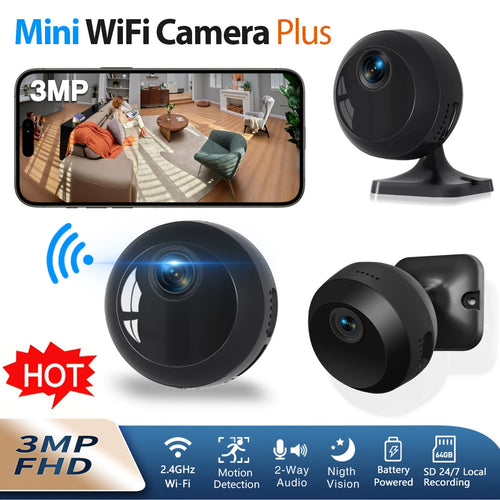 1080P HD security camera Indoor/outdoor surveillance camera,Motion detection,USB charging,Easy installation,Nanny monitoring