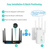 WiFi Repeater 1200Mbps - Dual Band Signal Booster & Range Extender