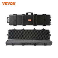 VEVOR Rifle Hard Case Portable Long Gun Storage Hard Suitcase W/ 2 Casters Shockproof & Waterproof Airsoft Rifle Protective Case