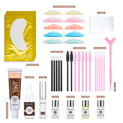 Lash Fast Lift And Tint Kit Professional Eyelash Perm Kit 2in1 Lashes Tint Brow Lashes Tint Brow Dye Eyes Eyelash Eyebrow Makeup