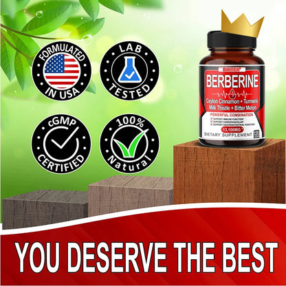Berberine, Ceylon Cinnamon, Turmeric, Milk Thistle, Bitter Melon, Immune Function, Cardiovascular and Digestive Health