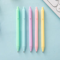 Set of 5 Cute Ballpoint Pens, Korean and Japanese School Office Stationery, Kawaii Neutral Pens for Business and Office Use
