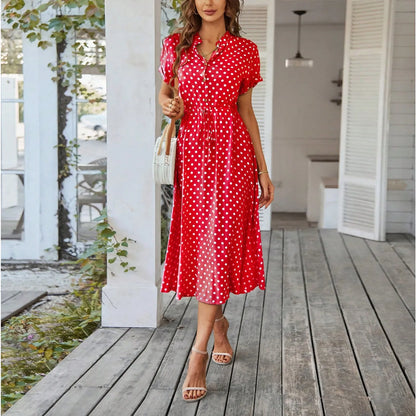 Hot New Women's Summer Maxi Dress 2025 Floral Wrap V Neck Puff Short Sleeve Ruffle Beach Resort Long Dresses