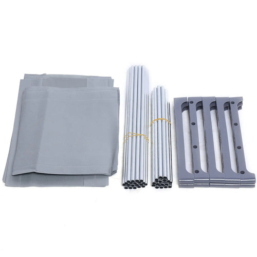 4-Layer Bookcase Ladder Book Storage Grey Wall Shelf Book Rack Durable Display Stand