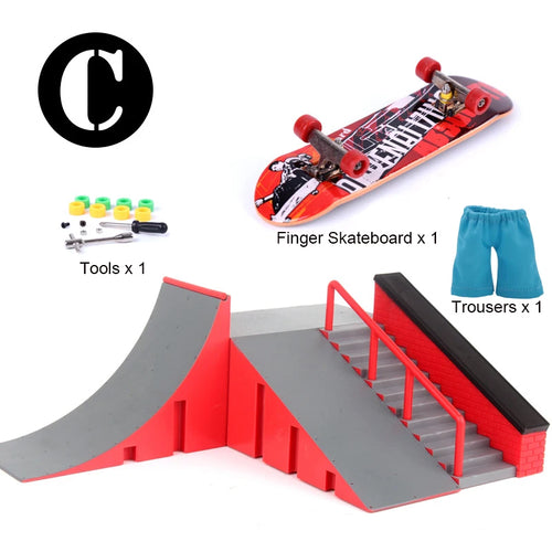Finger Skateboard Big Scene DIY Mini Park Finger Skatepark Ramp Track Stairs Venue Combination Indoor Home Toys