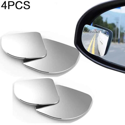 2 Pcs/4 PcsCar Styling Blind Spot Mirrors, Adjustable Wide-Angle Rearview Mirrors for Cars and Motorcycles