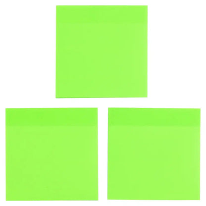 Transparent Sticky Note Pad, Green, 3 X 3, 300 Sheets/Pack