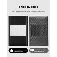 Black Bubble Mailers 4x8" Inches 50 Pack, Usable Size 4X7" Bubble Envelopes for Small Business,etc