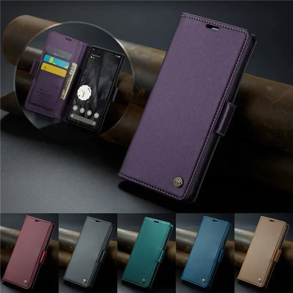 Luxury Magnetic Wallet PU Leather Phone Case For Google Pixel 9 Pro XL 8Pro 8A Shockproof Card Holder Pocket Cover For Pixel 7A