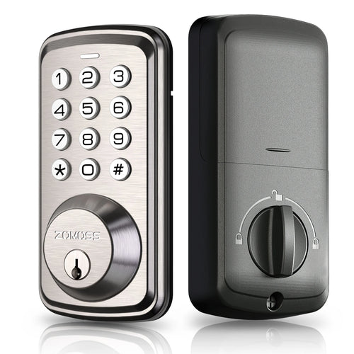 ZOMOSS Smart Keypad Door Lock,Digital Code Keyless Entry With Anti-Peeking Password, Auto Lock, And Easy Installation